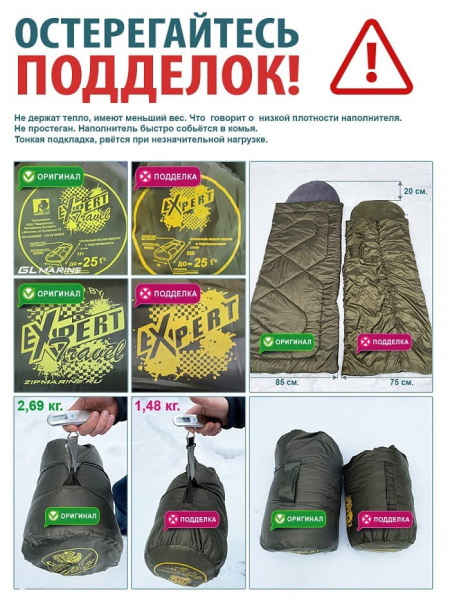 Спальный мешок Mednovtex Эксперт -25